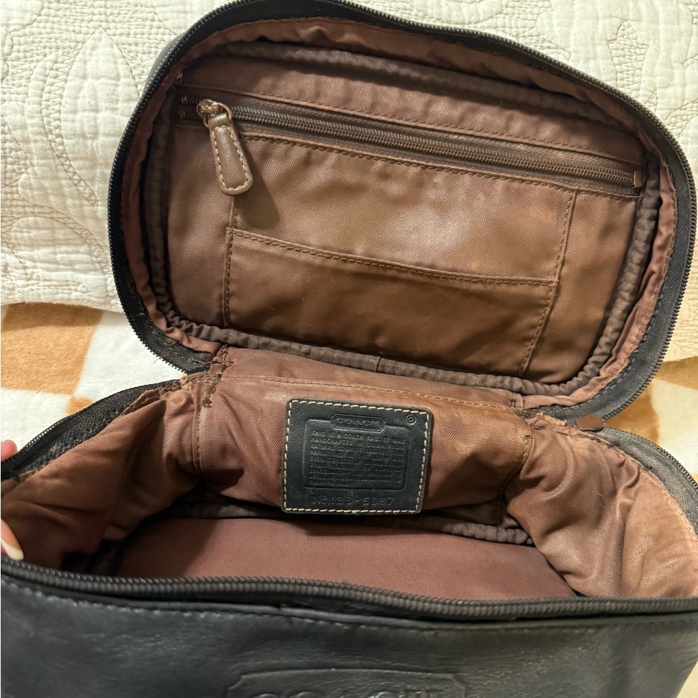 Coach Black Leather Toiletry Bag - Picture 5 of 5